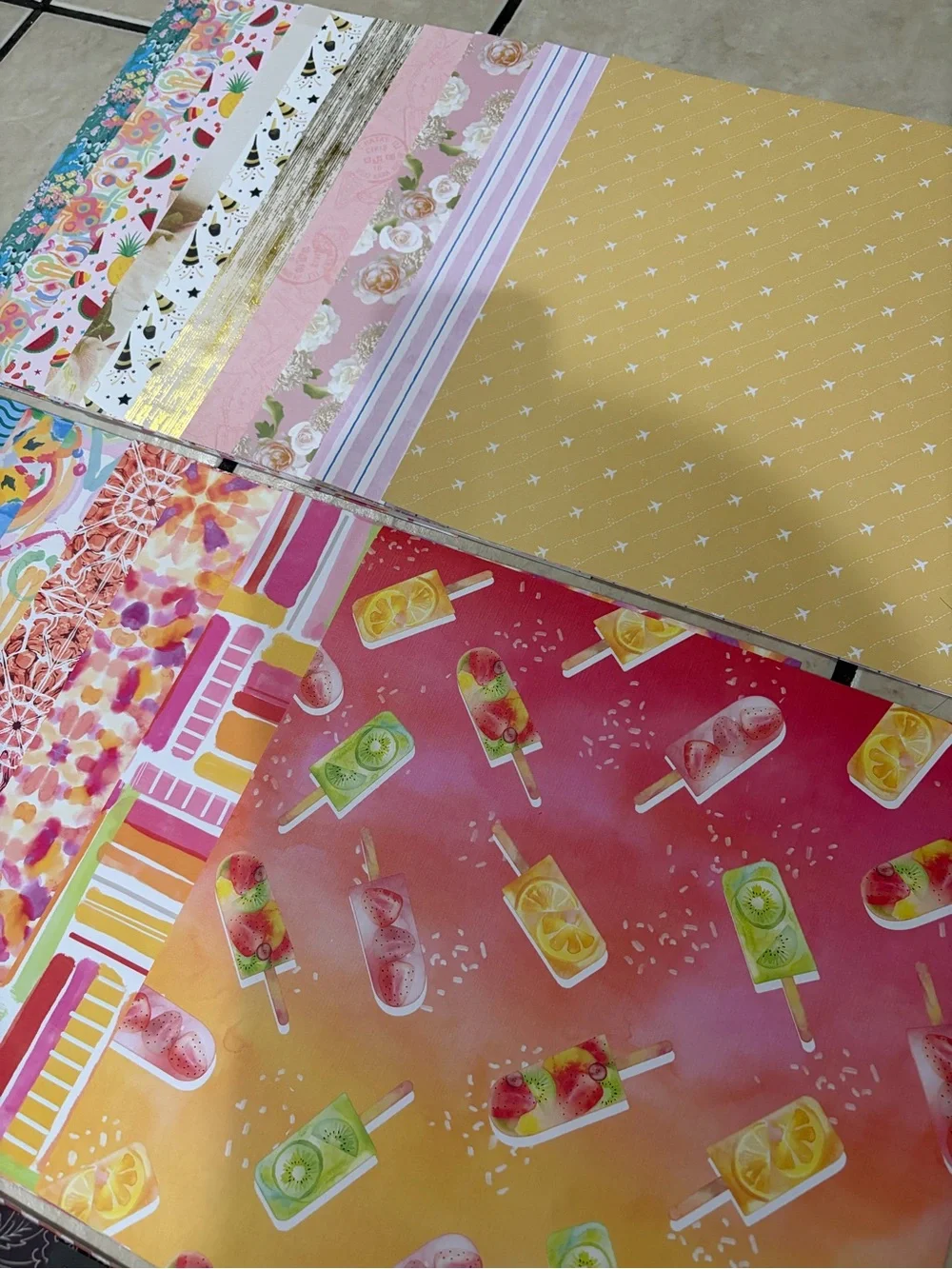 Patterned Party Craft Paper Pack - Multicolor Assortment